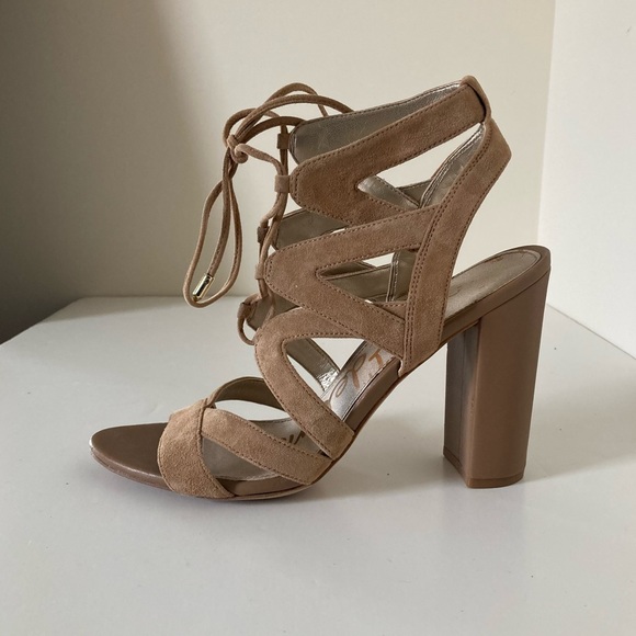 Sam Edelman Shoes - Sam Edelman Tan Strappy Heeled Sandals size 8
